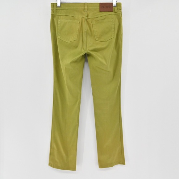 AGNONA Womens Jeans Size 42 Green Fairy Denim Low Rise Skinny Leg Stretch Y2K - Picture 2 of 13